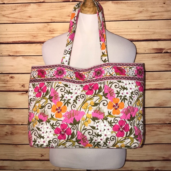 🚫SOLD🚫Vera Bradley Large Vibrant Wildflower Tote - Picture 2 of 7